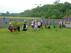 Jubilee procession to New Larchwood