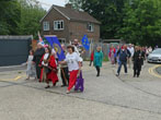Jubilee procession to New Larchwood