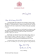 Letter from Buckingham Palace