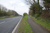 A27 just east of Falmer Village in 2016