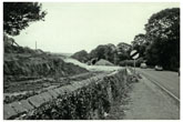 A27 construction east of Falmer Village in 1978