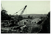 A27 construction just west of Falmer in 1976