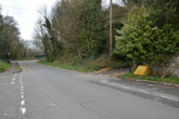 Road from B2123 to Mill Street in Falmer Village in 2016