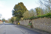Former A27 road at east end of Falmer Village in 2016