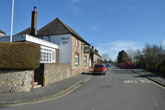 Middle Street in Falmer Swan Inn on left in 2016