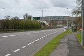 A27 approaching Falmer view towards Brighton in 2016