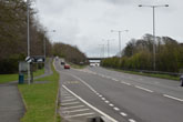 A27 approaching Falmer from west in 2016
