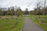 The road into Sussex University has been replaced by a pedestrian entrance 2016