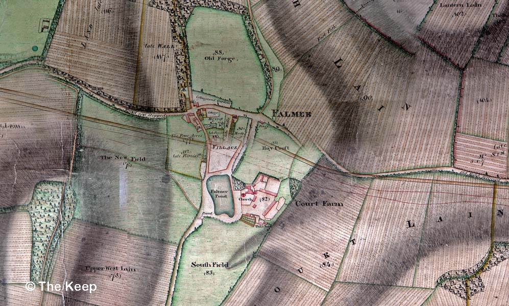 Map showing Falmer Pond c1799