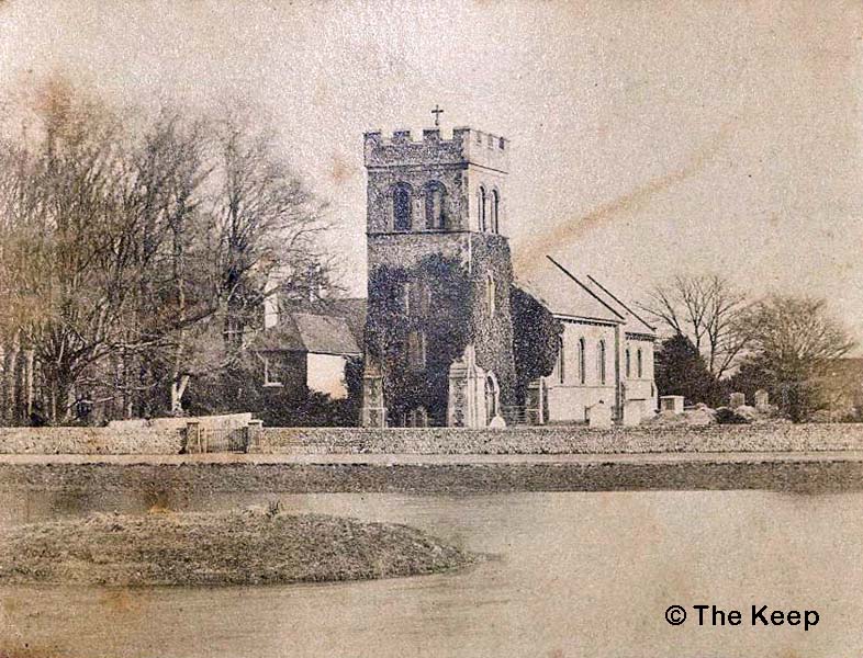 Falmer Church across the pond c1890
