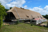 Rethatching Falmer Tithe Barn on 3 July 2020