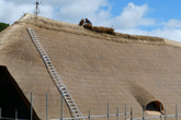 Rethatching Falmer Tithe Barn on 3 July 2020