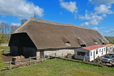 Rethatched Tithe Barn at Falmer on 19 March 2021