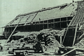 Rethatching Falmer Tithe Barn c1950