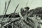 Rethatching Falmer Tithe Barn c1950