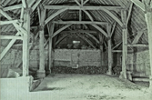 Falmer Tithe Barn interior on 27 November 1974