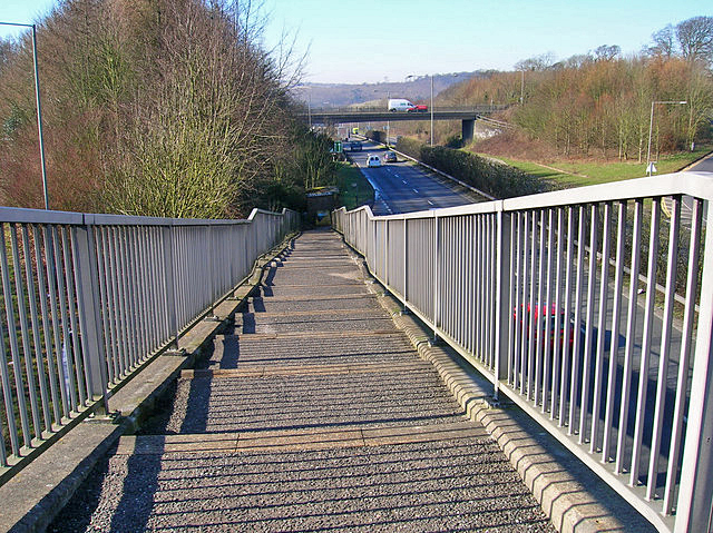 Falmer path to bus stop frm bridge 2008