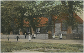 Hand-tinted photo Falmer Village School 1912