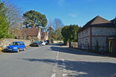 Mill Street looking east towards Pelham Cottages in March 2015
