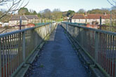 Footbridge joining north and south Falmer January 2016