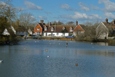 View over pond at Falmer 19 March 2021