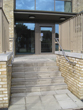 Entrance to new flats on Bates Estate October 2020