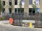 The finished sculpture in June 2022