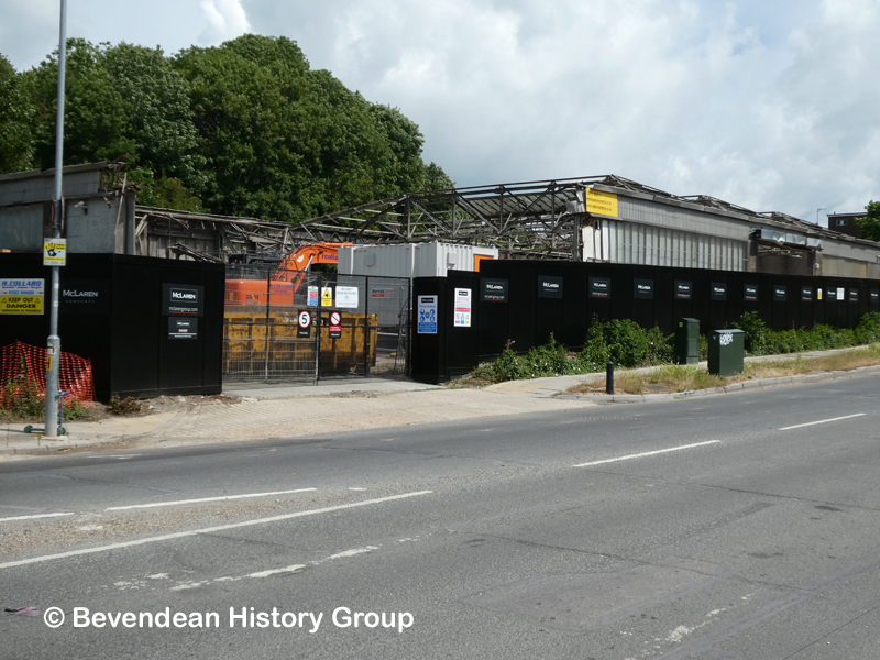 Demolition of the recycling site underway in June 2020