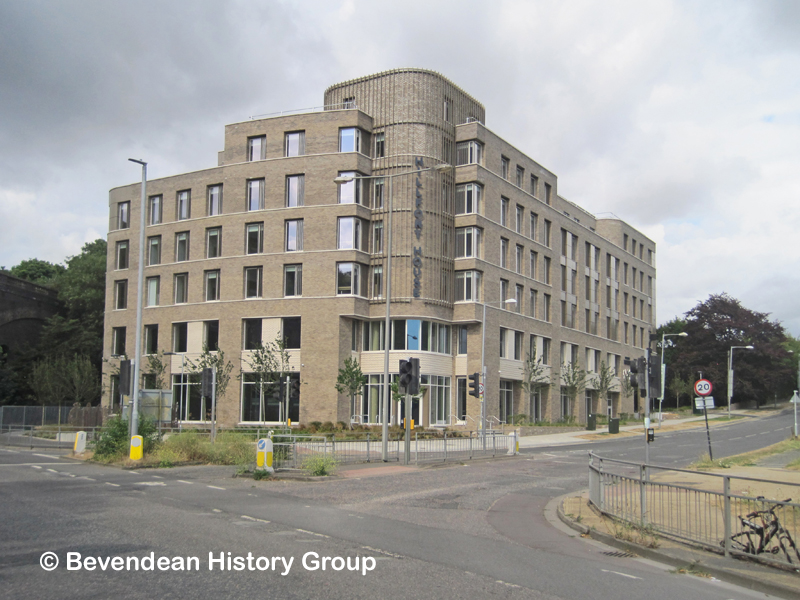 The completed building in July 2022