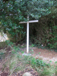 Cross on site of former St Francis Church 26 July 2022