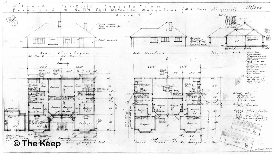 Ground plans for bungalows Selba Drive