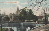 Stanmer Church viewed across the pond