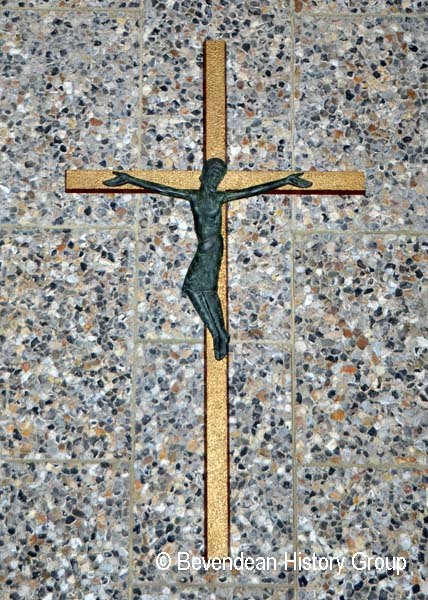 Crucifix behind altar at Holy Nativity