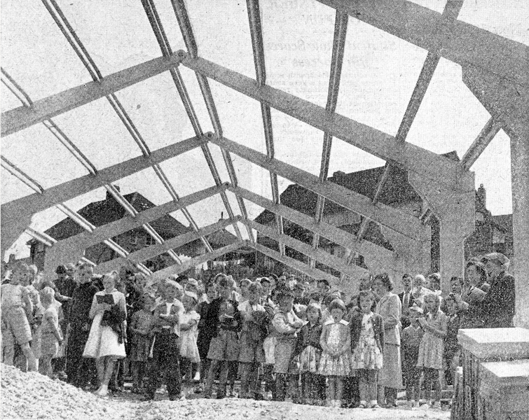Concrete frame of new church