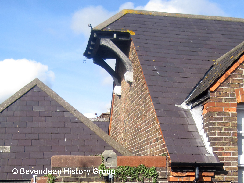 Former belfery on the end of the roof