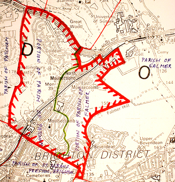 1931 Moulsecoomb Parish boundary