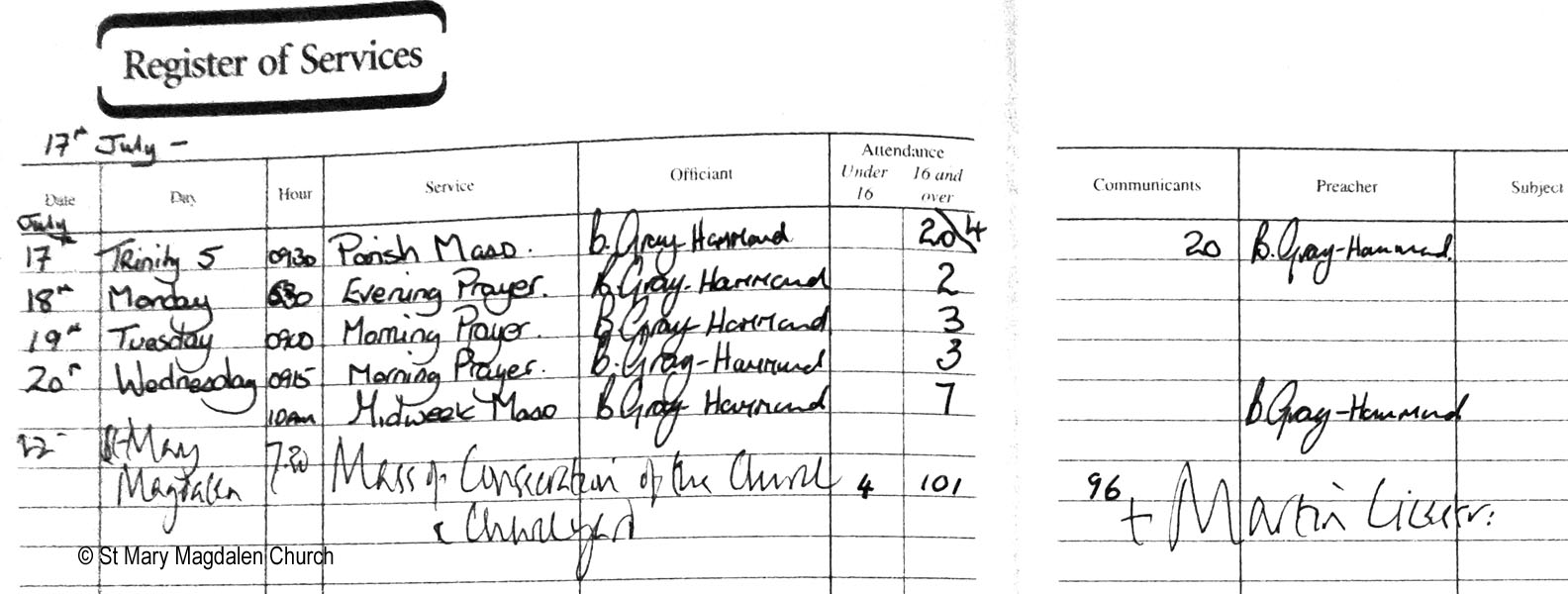 Church Register