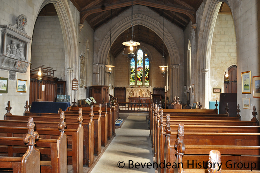 Stanmer Church towards east end