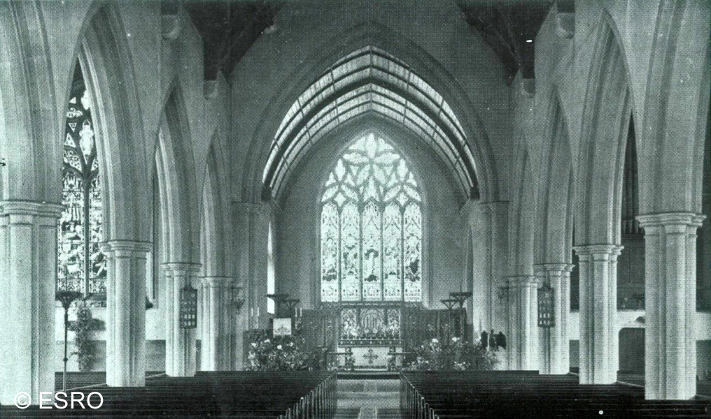 All Saints Church interior in 1905