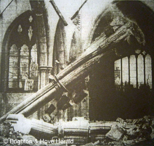 Demolition All Saints Church in April 1957