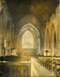All Saints Church interior view c1950