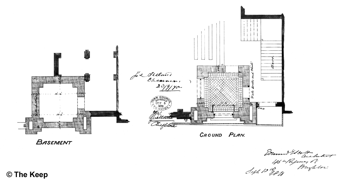 Ground plan for base of Tower 1870