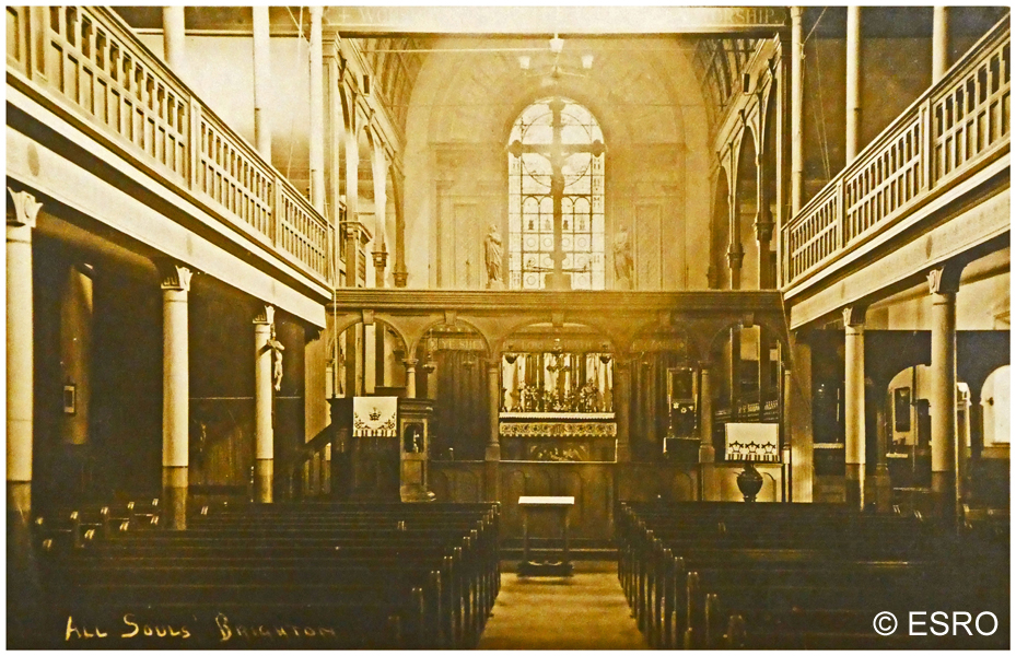 1910c All Souls Church towards the Sanctuary
