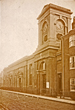 1912 All Souls Church entrance under clock tower