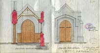 Plan for new West Porch in 1908 Ref: DB/D/8/5987