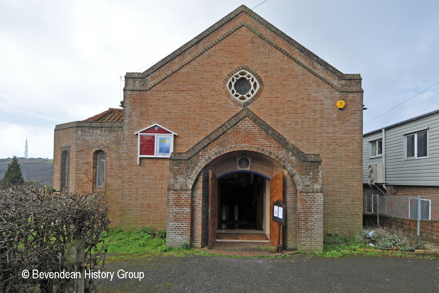 St Cuthman’s Church main entrance from Whitehawk Way Feb 2011