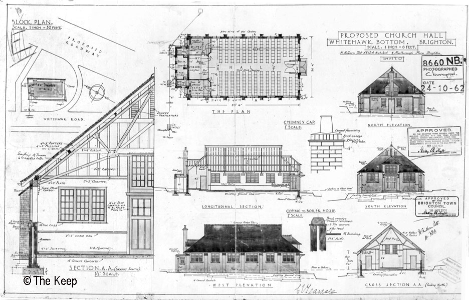 Plan of St David's Hall, Whitehawk Nov 1930