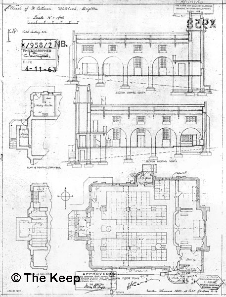 Plan of St Cuthmans Church, Whitehawk May 1937