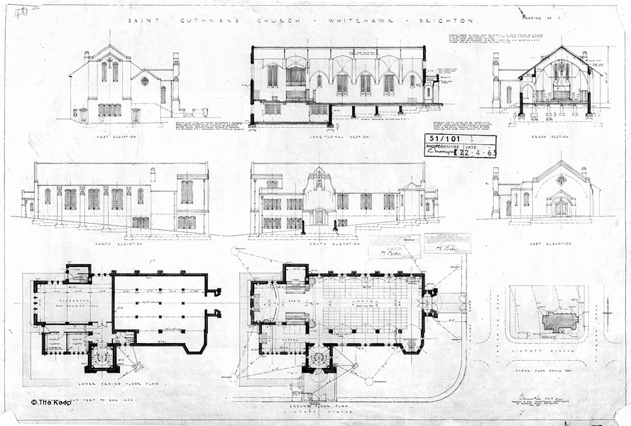 The New St Cuthmans Church Plan dated January 1951