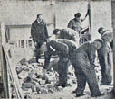 St Cuthman's Church clearing up the bomb damage (c) Brighton Herald